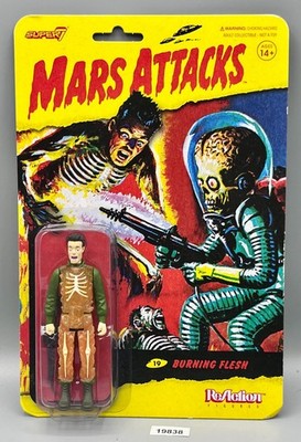 Mars Attacks Burning Flesh Super 7 Reaction Action Figure Mint on Card