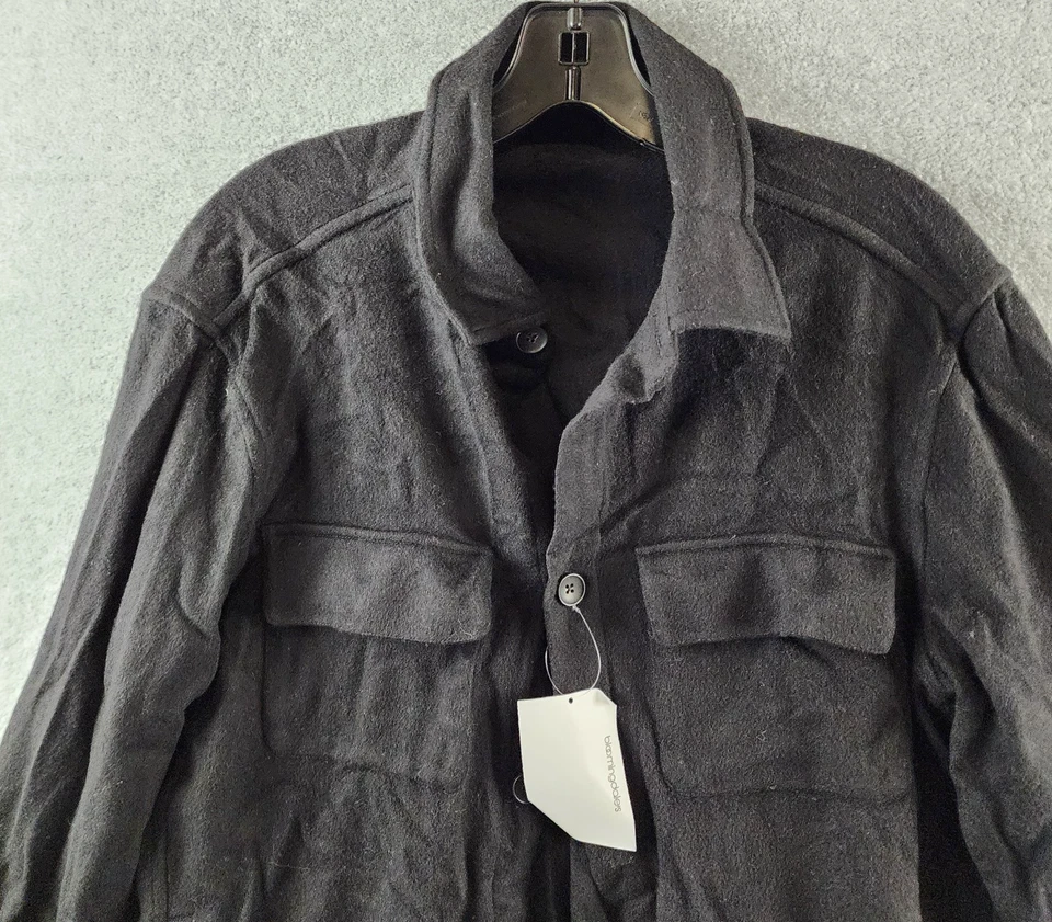 Chaqueta Camisa Hombre The Men's Store at Bloomingdales Cashmere S Negra Manga Larga Foto 3 de 4