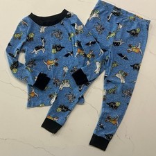 Boys Halloween Dinosaur Trick or Treat Pajamas 4T Excellent Condition 