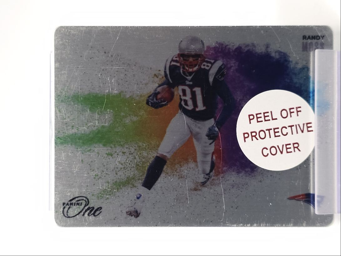 RANDY MOSS 2024 PANINI ONE COLOR BLAST METAL CARD PATRIOTS Q5997