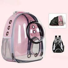 Portable Transparent Pet Backpack Space Capsule Carrier Breathable Cat Dog Trave