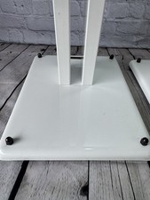 Target Audio Products TR60 White 24" Acrylic Fixed, Vintage Speaker Stands Pair