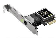 2.5Gb Network Card, PCIe Network Adapter RJ45 NIC with Extra Low-profile Bracket
