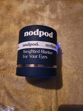 Nodpod Silk Weighted Sleep Mask Eye Blanket Blue Sensory Relaxation Mask w/ Case