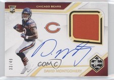 2019 Panini Limited Rookie Gold Spotlight 33/49 David Montgomery Patch Auto 0a6