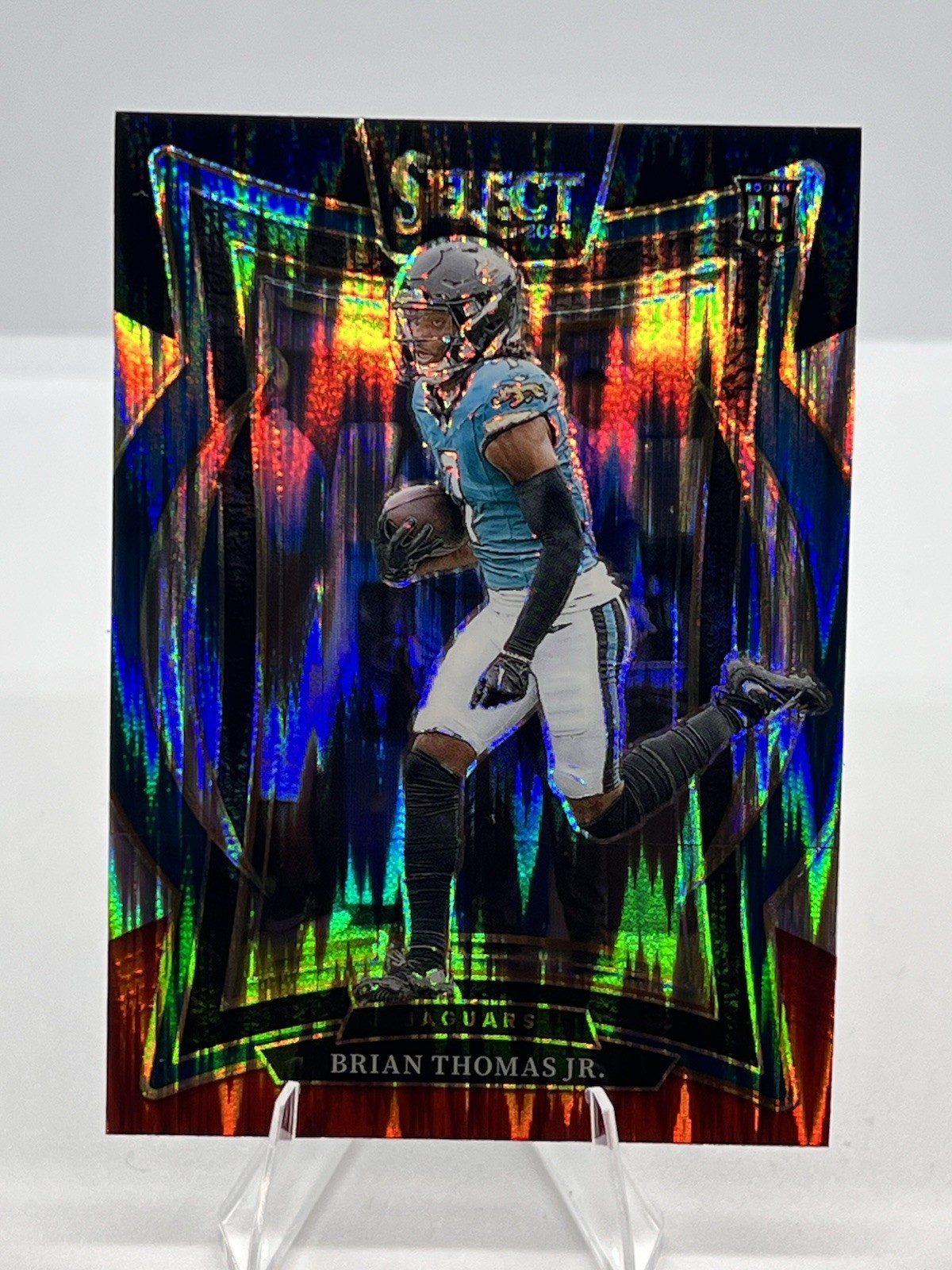 2024 Panini Select - Concourse Brian Thomas Jr. #91 Black & Red Shock Prizm (RC)