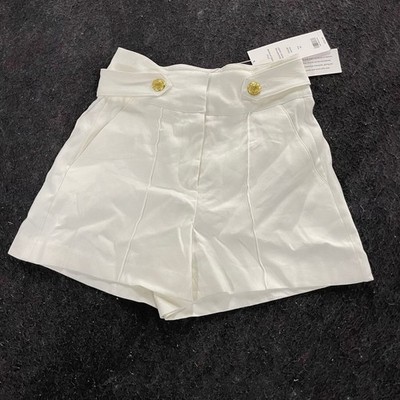 VERONICA BEARD Runo Linen Short Women's Size 00 White