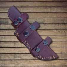 Knife Leather Sheath Vertical nd  Horizontal Carry for 4 to 5 inch Fixed Blade