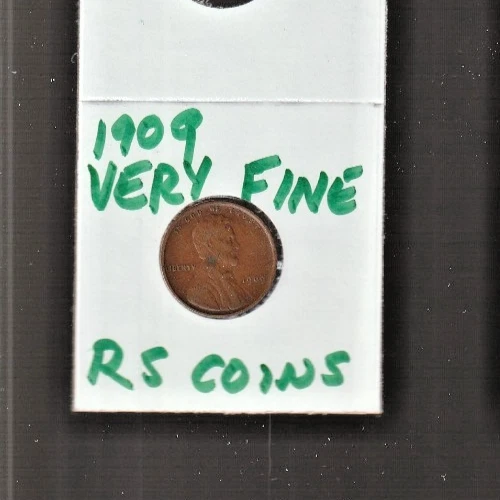 1909    VERY FINE   LINCOLN CENT   VERY FINE  1909  /  RS COINS #34A  FREE SHIP