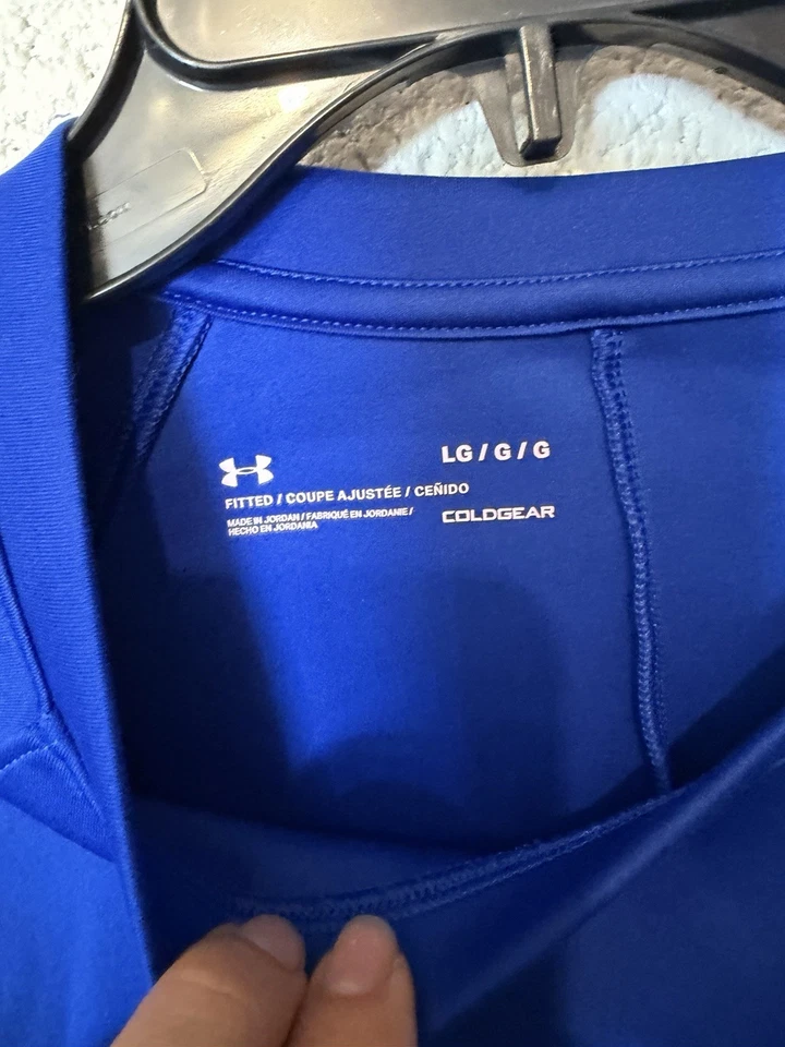 Camisa ajustada Under Armour Coldgear azul para mujer talla grande manga larga esquí Foto 2 de 4