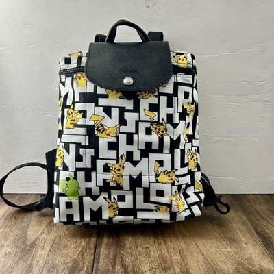 Longchamp × Pokémon ピカチュウ　パース Longchamp x Pokemon Le Pliage Pikachu Backpack Mini LGP Black