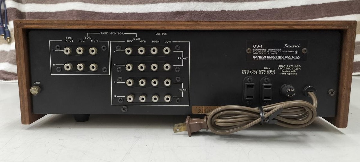 Sansui QS-1 Quadraphonic Synthesizer Decoder 4ch Stereo to Quad