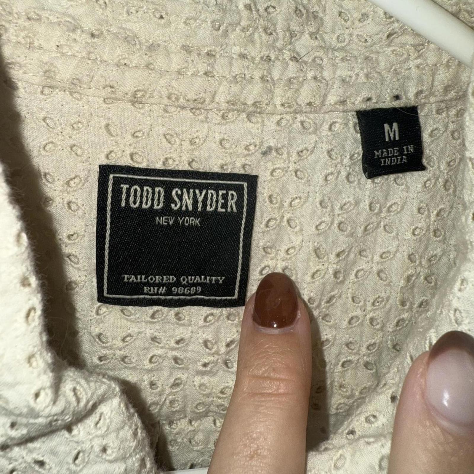 Todd Snyder pointell button down - image 3