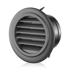 4 Inch Soffit Vent for Exhaust Fan with Built-in Mesh Screen, Black Round Sof...