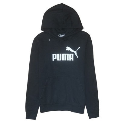 Puma Damen Pullover Hoodie schwarz Größe 12 Logoprint Freizeit