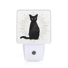Black Cat Night Light, Cute Cat Night Light Plug into Wall with Dusk to Dawn