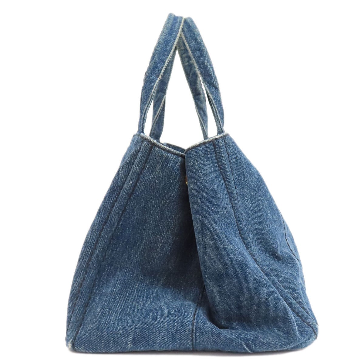 PRADA Canapa Tote Bag Denim Ladies Used from japan thumbnail 3