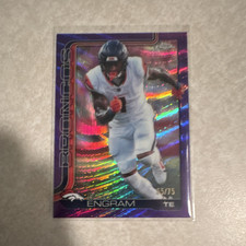 Topps Chrome Evan Engram Purple Wave Refractor #92 55/75 2025 NFL Broncos