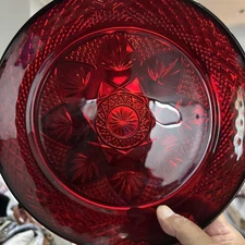 Luminarc Crystal D' Arques Durand Antique Ruby - 10” Dinner Plate