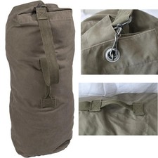 Original Bundeswehr Seesack oliv Robust 80l BW Transportsack Ösen Karabinerhaken