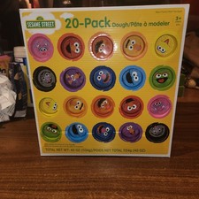 Sesame Street Dough Cans 20-pack, 10 different character colors for Kids NEW
