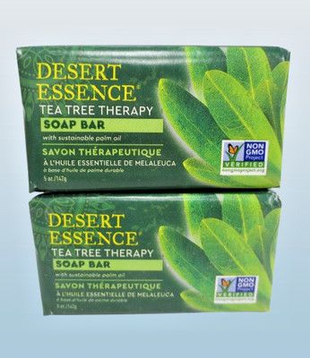 DESERT ESSENCE TEA TREE THERAPY SOAP BAR 5 OZ NWOB LOT OF 2