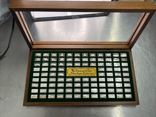 THE FRANKLIN MINT "THE CENTENNIAL CAR MINI INGOT COLLECTION" IN CASE-100 Inglots - Picture 2 of 5