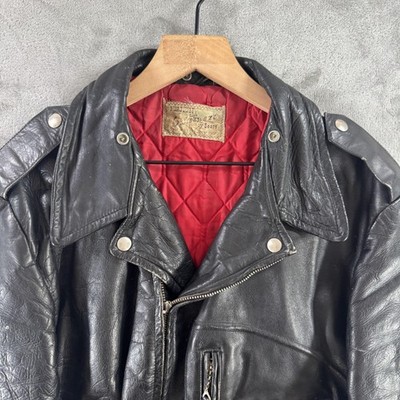 Vintage 1950s Sears Hercules D-Pocket Leather Jacket Mens Small