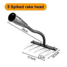 5/6/7/8 Teeth Iron Gardening Hoe Weeding Rake Farm Tool Grasping Raking Loosenin