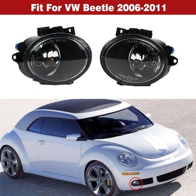 Pair Clear Front Bumper Fog Driving Lamp Lights W/ Bulbs For VW Beetle 2006-2011