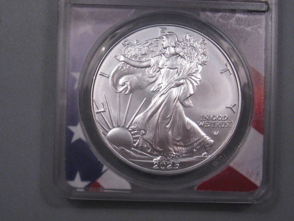 2025 Silver American Eagle ANACS MS70 First Strike .  #12 - Image 3 of 4