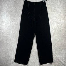 Vintage Ann Taylor Pants Womens 8 Black Velour Cocktail Party Holiday Old Money