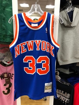 PATRICK EWING NEW YORK KNICKS  NBA JERSEY NBA MENS  MITCHEL & NESS ROYAL