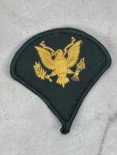 US Army Specialist E4 Rank Original Embroidered Patch Sew-On Green Uniform