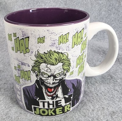 The Joker Jumbo 20oz Ceramic Coffee Tea Mug Batman DC Comics Purple Green White