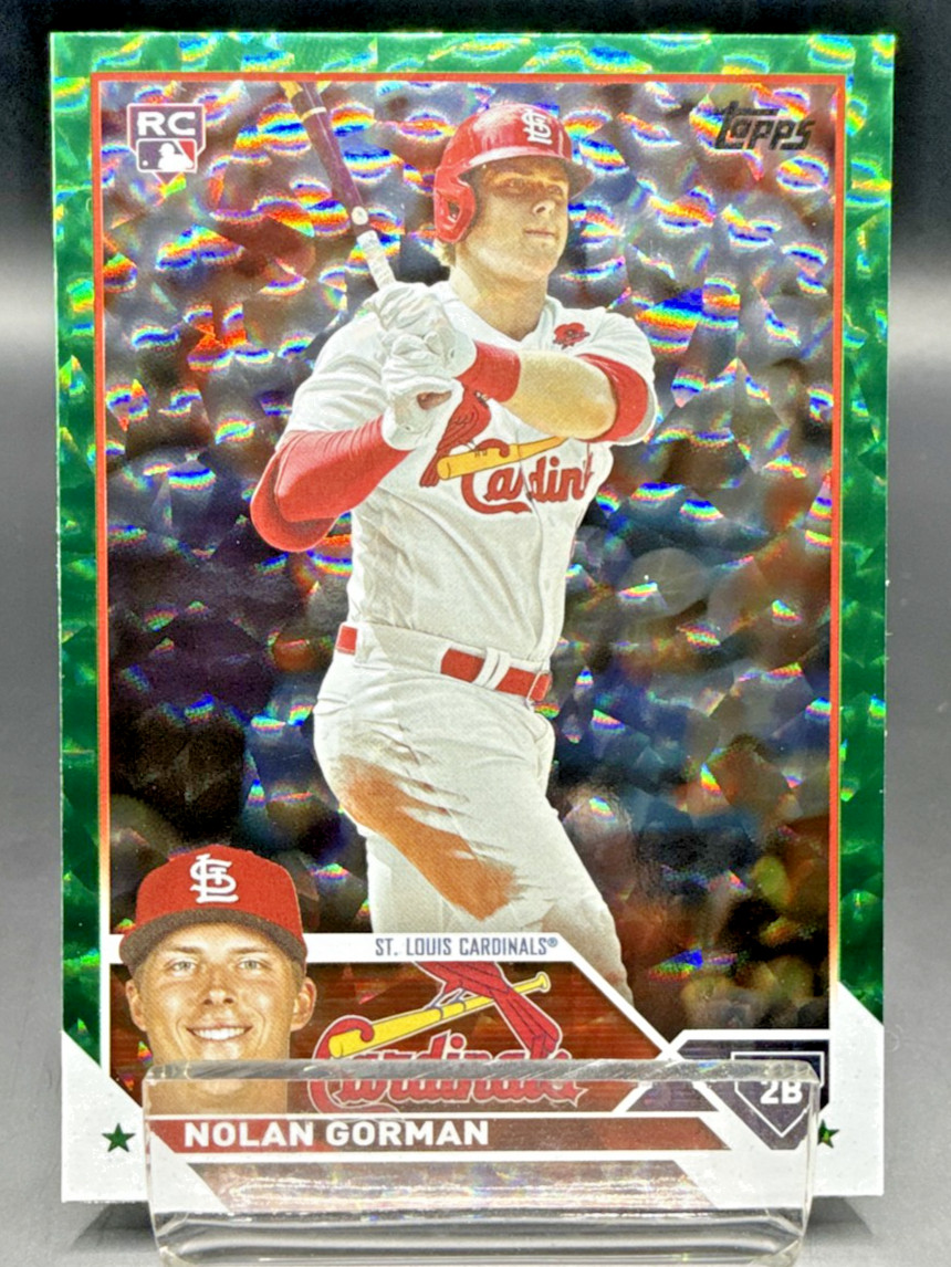 2023 Topps Series 1 - Nolan Gorman #16 Green Foil /499 (RC)