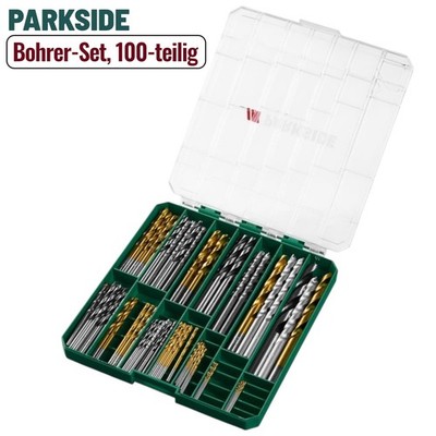 PARKSIDE Bohrer Set , 100-teilig für Stahl , Beton & Holz   Titanbeschichtet