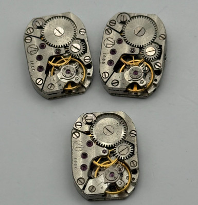 Zaria Luch 1800 Watch Movement Soviet USSR Ladies x 3 Pieces Parts Repair 14mm
