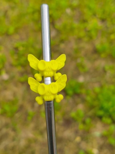 Dead Fly Beads  PVC EDC Bead Yellow  (2beads)