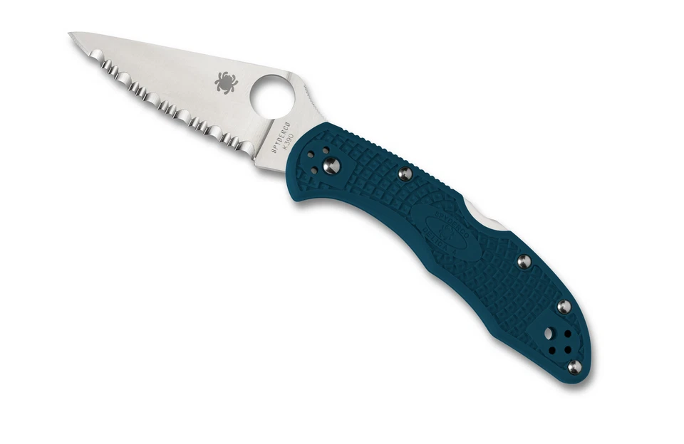 Spyderco Knives Delica 4 Lightweight Lockback Blue FRN K390 SpyderEdge C11FSK390 - Image 3 of 4