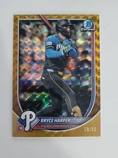 BRYCE HARPER 2025 BOWMAN CHROME 37 GOLD GEOMETRIC /50 PHILLIES