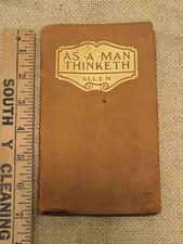 As a Man Thinketh James Allen Suede Cover Gilt Title Early Edition