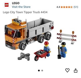 Lego City Dump Truck 4434 - Complete with instructions