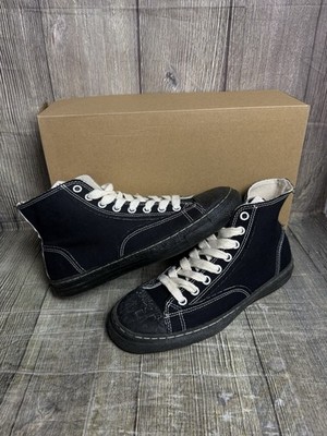 Maison Mihara Yasuhiro MMY High Sneaker Schuhe UK 9 43 EU Past Sole Canvas Black