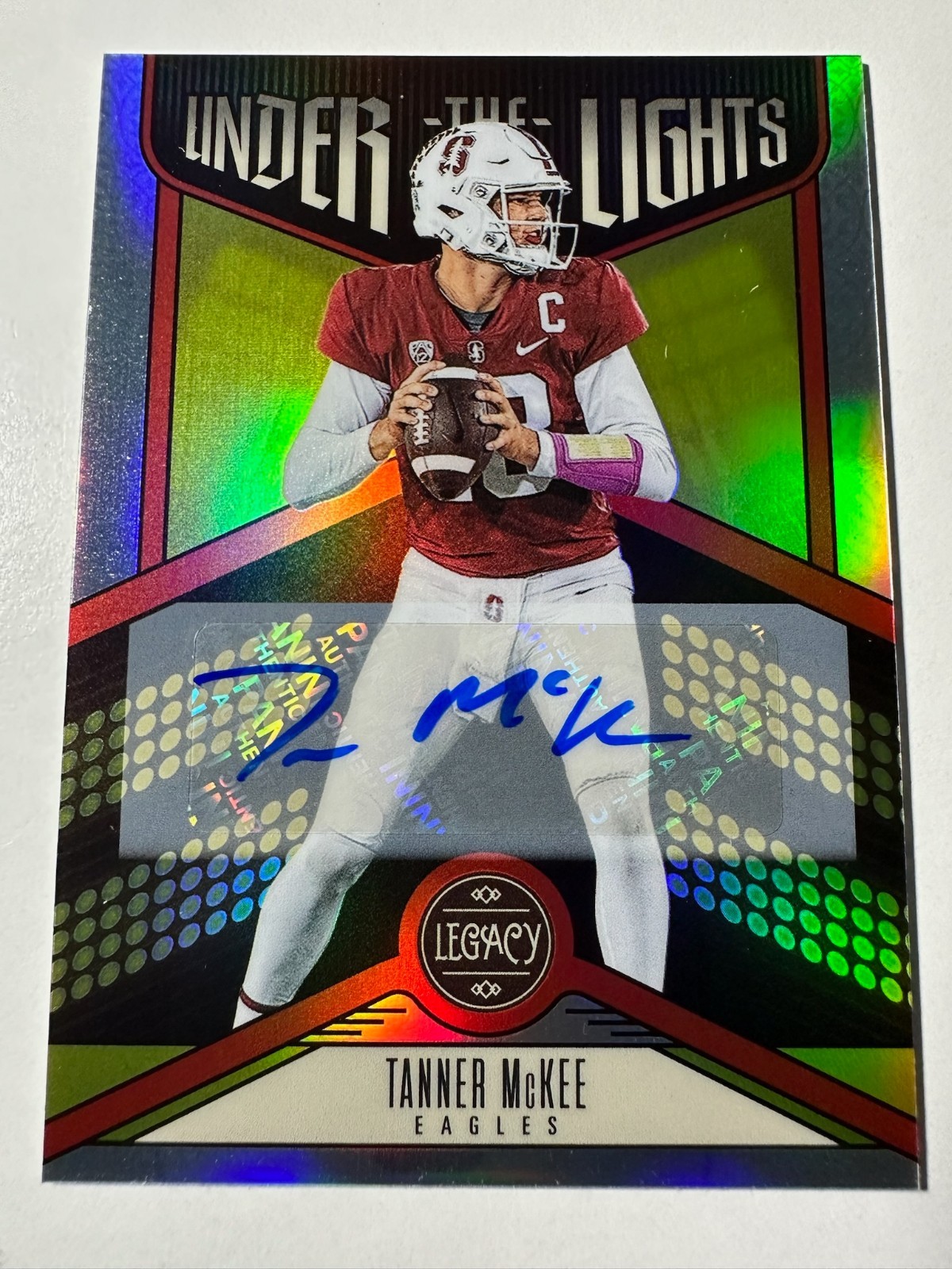 Tanner McKee Panini Legacy Under the Lights #ULTMC Autograph-Silver