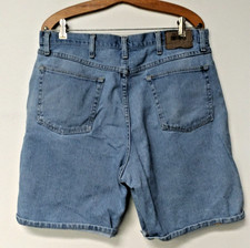 Wrangler Denim Shorts Men's 36 Blue Denim Vintage Distressed