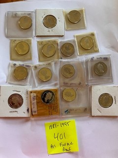 1981 1995 Frosted Proof Canada Quarters Lot (15 total) no reserve!! (401)