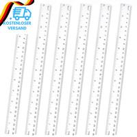 6 StüCk Lineal 30 Cm/12Zoll, Kunststoff Lineal Set, Transparent Gerade Ruler Mit