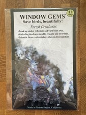 Window Gems Removable Window Cling Decals Forest Creatures -Prevent Bird Strikes