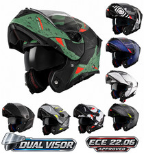 MT ATOM 2 FLIP FRONT DUAL VISOR MODULAR ECE22.06 DOT MOTORCYCLE HELMET